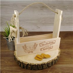 Nosidło drewniane na 3 lub 4 piwa, kwiaty, narzędzia z grawerem - Niezbędnik taty Romana 2.