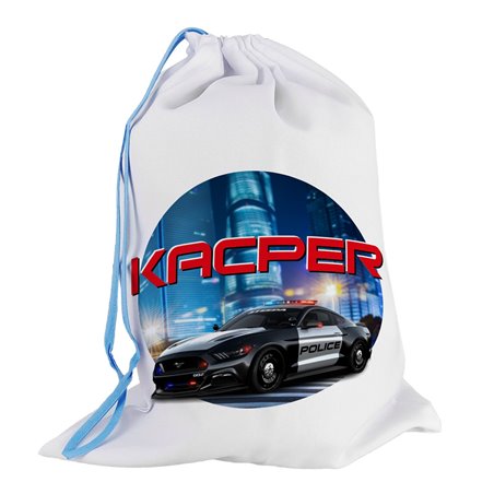 Worek dla przedszkolaka - Policja - personalizowany - zmień imię.