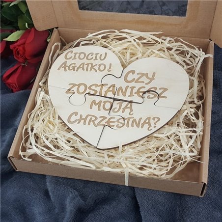 Serduszko - prośba o zostanie chrzestnym.