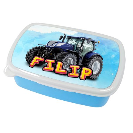 Pudełko na kanapki - śniadaniówka z imieniem Twojego dziecka- różne wzory traktor.