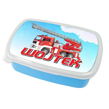 Pudełko na kanapki - śniadaniówka (straż pożarna) z imieniem Twojego dziecka.