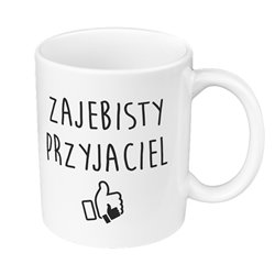 Kubek 330 ml kolorowy specjalnie dla przyjaciela - zajebisty przyjaciel.