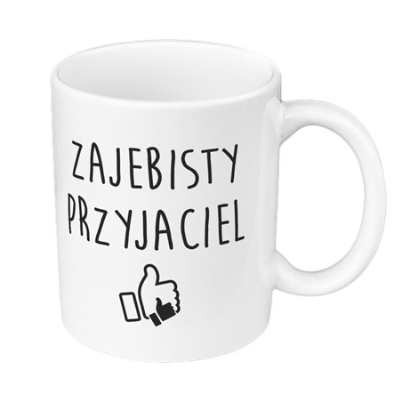 Kubek 330 ml kolorowy specjalnie dla przyjaciela - zajebisty przyjaciel.