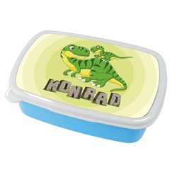 Pudełko na kanapki - śniadaniówka dinozaur z imieniem Twojego dziecka - różne wzory. 2