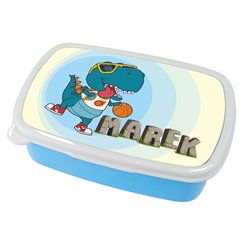 Pudełko na kanapki - śniadaniówka dinozaur z imieniem Twojego dziecka - różne wzory. 2