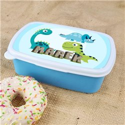 Pudełko na kanapki - śniadaniówka dinozaur z imieniem Twojego dziecka - różne wzory. 2