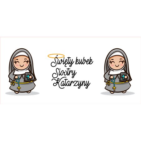 Święty kubek latte siostry Katarzyny - zmień imię.
