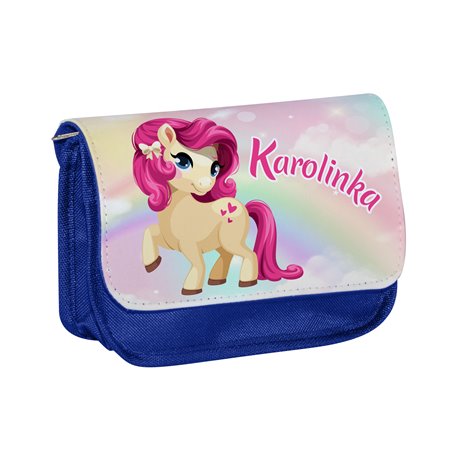 Piórnik personalizowany z imieniem dziecka z grafiką "Kucyk Pony".