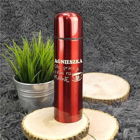 Termos ze stali nierdzewnej dla koleżanki lub kolegi z pracy.