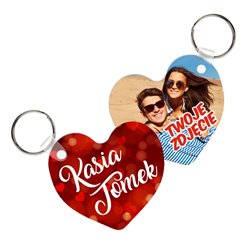 Brelok polimerowy dwustronny z 2 zdjęciami Klienta.