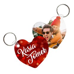 Brelok polimerowy dwustronny z 2 zdjęciami Klienta. 2