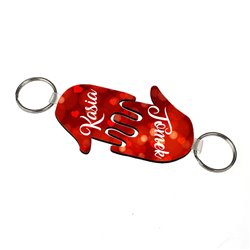 Komplet breloków splecione ręce dla zakochanych na Walentynki, rocznicę. 2