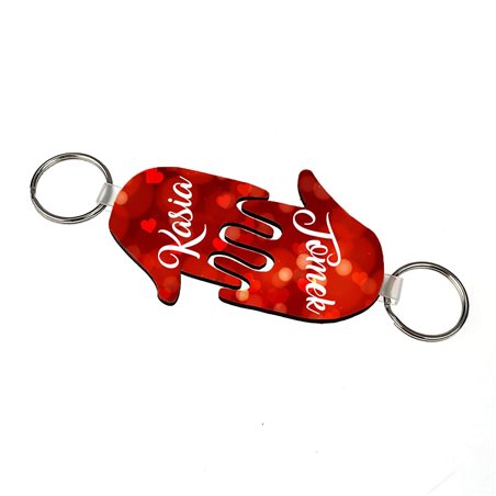 Komplet breloków splecione ręce dla zakochanych na Walentynki, rocznicę.