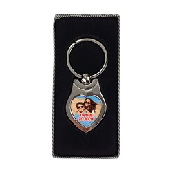 Elegancki ciężki, metalowy brelok ze zdjęciem - idealny na prezent z okazji dnia matki, babci, Walentynki...