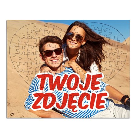 Foto puzzle serce ze zdjęciem A3 format (112 el.).