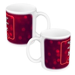 Kubek 330 ml kolorowy na Walentynki z pięknym tekstem oraz personalizacją - zmień imię. 2