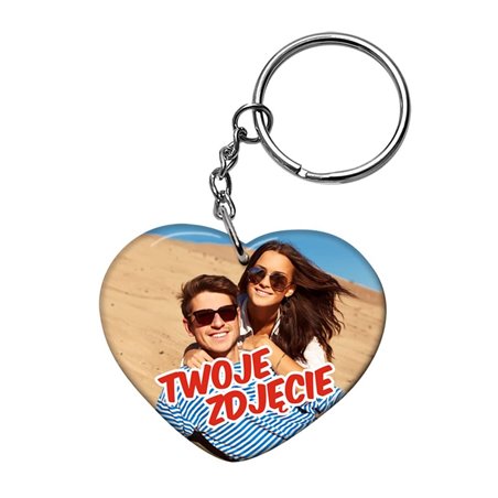 Brelok plastikowy dwustronny z 2 zdjęciami Klienta.