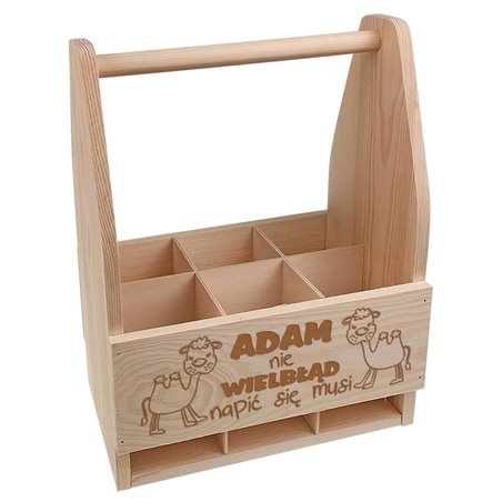 Nosidło drewniane na 6 piw - Adam nie wielbłąd...