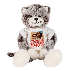 Pluszowy kotek z Twoim zdjęciem.