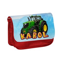 Piórnik personalizowany z imieniem dziecka z grafiką "Traktor". 2