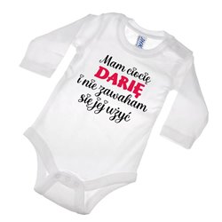 Body dla maluszka ze śmiesznym napisem - Mam ciocię i nie zawaham się jej użyć. 2