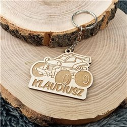 Brelok na dzień chłopaka - buggy - z imieniem. 2
