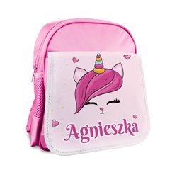 Plecak dla przedszkolaka z jednorożcem oraz imieniem- różne kolory.
