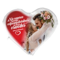 Poduszka serce ze zdjęciem, grafiką lub tekstem Klienta. 2