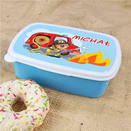 Pudełko na kanapki - śniadaniówka "Straż pożarna" z imieniem Twojego dziecka.