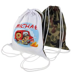 Super worko-plecak moro z imieniem - wzór Straż Pożarna.