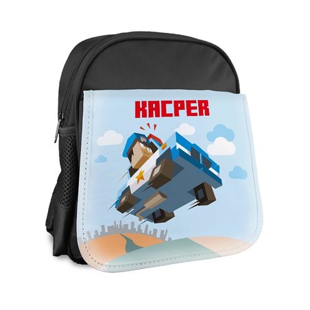 Plecak dla przedszkolaka - Minecraft policja z imieniem- różne kolory.