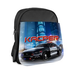 Plecak dla przedszkolaka - grafika Policja z imieniem- różne kolory.