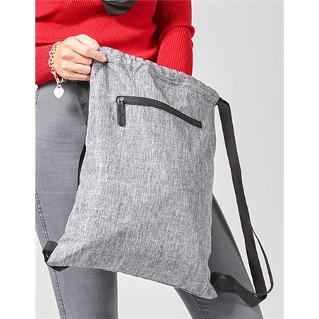 Plecak (worek) szary melanż - świetny do szkoły, na basen, siłownię, zakupy... - "Policja".