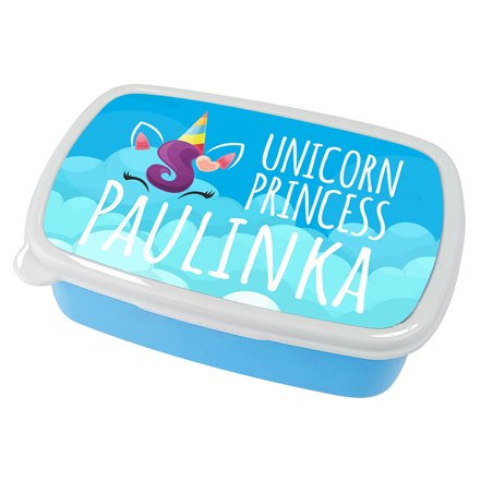 Pudełko na kanapki - śniadaniówka "Unicorn Princess" z imieniem Twojego dziecka.