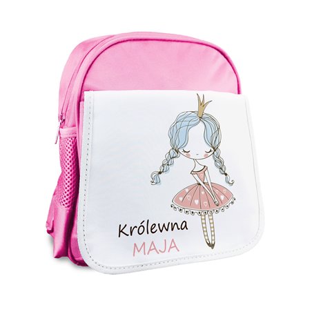 Plecak dla przedszkolaka z grafiką "Królewna Maja" oraz imieniem- różne kolory.