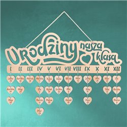 Urodziny naszej klasy- kalendarz z grawerem. 2