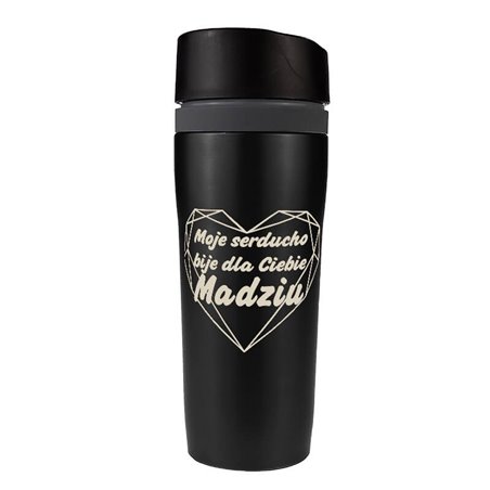 Kubek termiczny personalizowany z imieniem dla Twojej drugiej połówki.