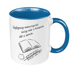 Kubek 330 ml kolorowy dla nauczyciela - "Najlepszy nauczyciel". 2