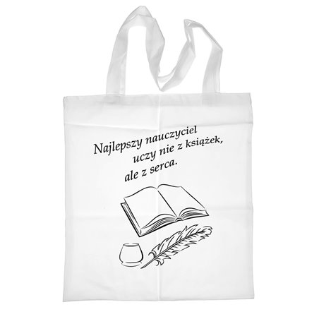 Super torba na zakupy z długimi uszami -  " Najlepszy nauczyciel uczy nie z książek, ale z serca."