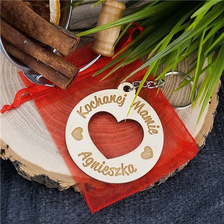 Brelok dla mamy - Kochanej mamie - z imieniem.