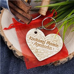 Brelok dla mamy - Kochanej Mamie - serce z imieniem. 2