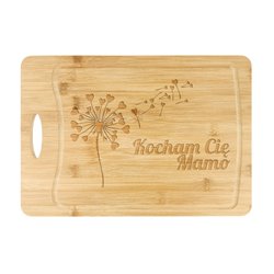Deska do krojenia, bambusowa z grawerem "Kocham Cię Mamo"- super prezent na dzień mamy.