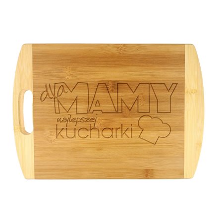Deska do krojenia, bambusowa z grawerem "Najlepsza Kucharka"  - super prezent na dzień mamy.