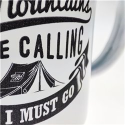 Duży kubek emaliowany The mountains are calling and I must go! 2