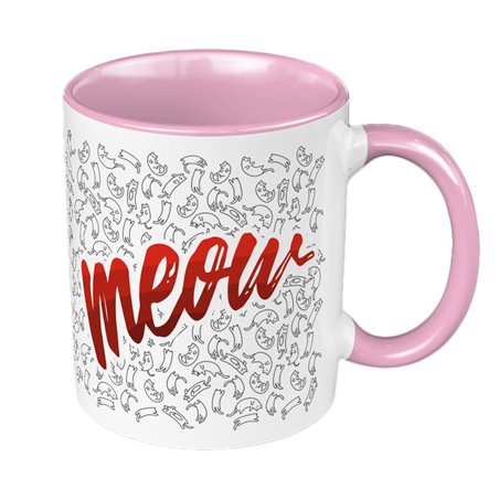 Kubek 330 ml kolorowy z grafiką dla miłośnika kotów.