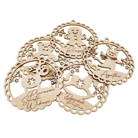 Personalizowane bombki na choinkę - różne wzory.