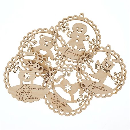 Personalizowane bombki na choinkę - różne wzory.