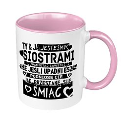 Kubek 330 ml kolorowy dla siostry, bądź najlepszej przyjaciółki.