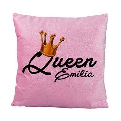 Zestaw brokatowych poduszek dla pary " Queen & King"-... 2