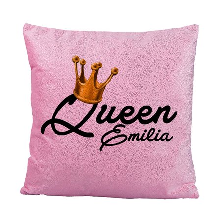 Zestaw brokatowych poduszek dla pary " Queen & King"- idealny prezent na Walentynki, urodziny czy rocznicę.